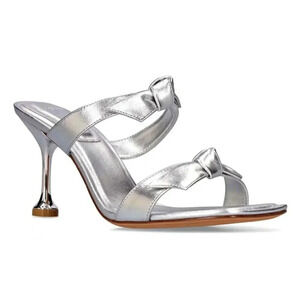 Alexandre Birman Clarita 85 Squared Flare Leather Sandals Size 39.5 IT MSRP $595